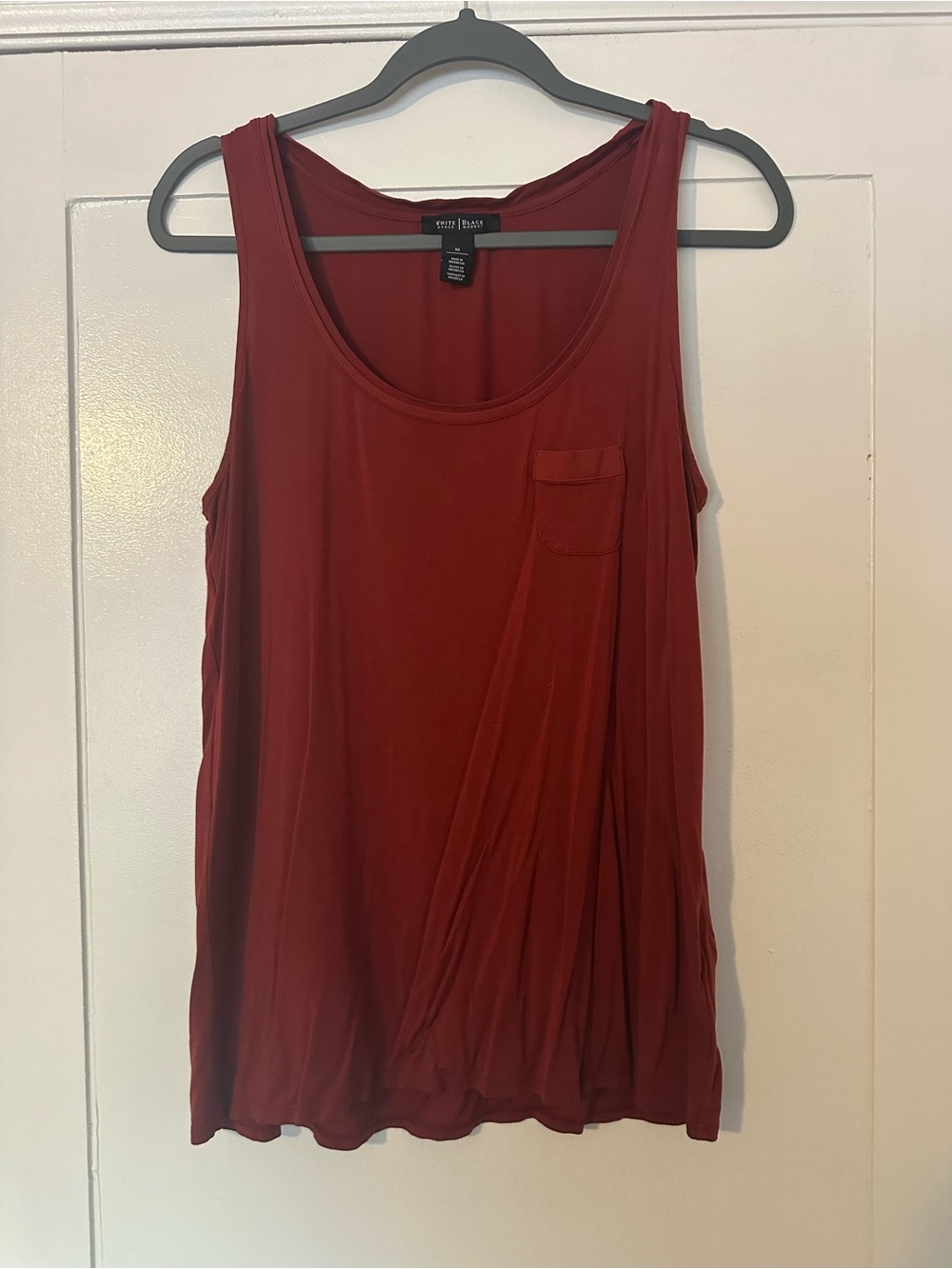 White House Black Market Brick Red Pocket Tank
